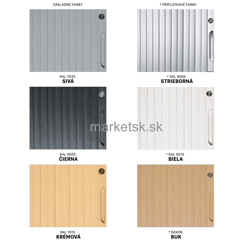 Kovová žaluziová skriňa OZ003 - 199 x 100 x 43,5 cm